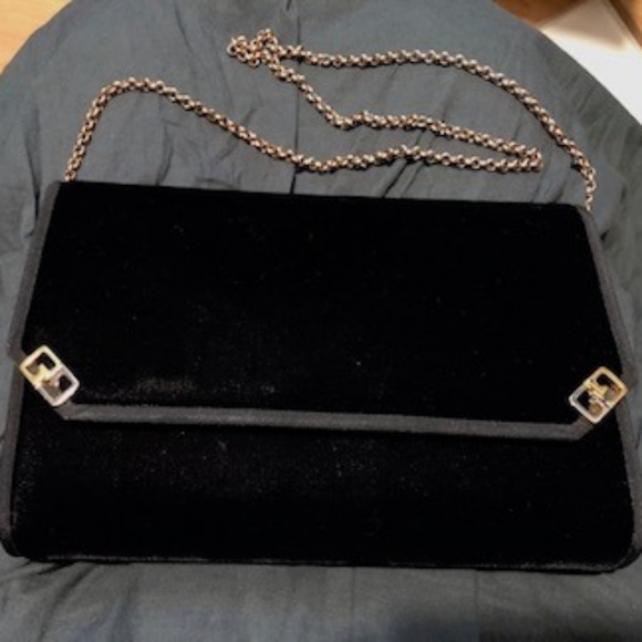 black velvet evening bag